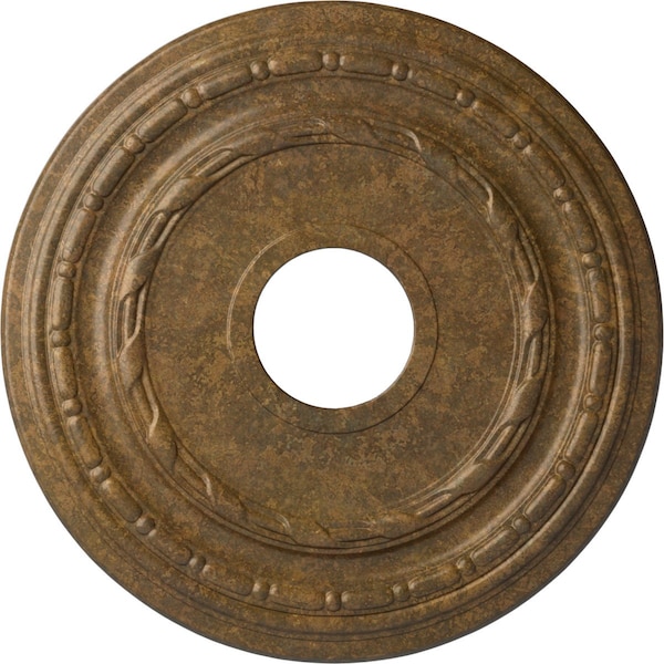 Ekena Millwork Dublin Ceiling Medallion (Fits Canopies up to 8 1/4"), 15 3/8"OD x 3 5/8"ID x 1"P, Rubbed Bronze CM15DURZS - main